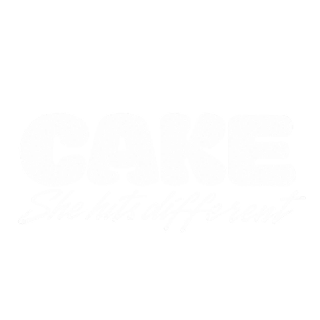 CAKE she hits different logo